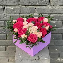 Цветочная композиция из Розы в коробке в Пролетарском Республики Адыгея
