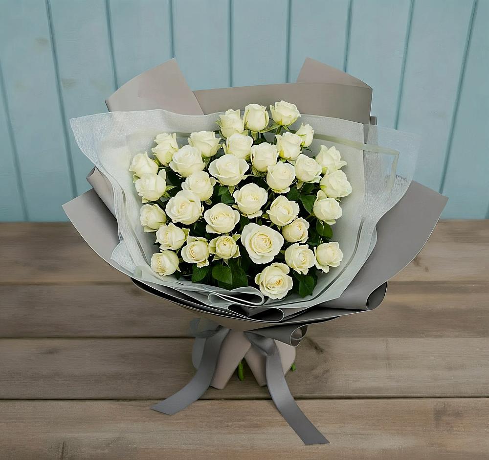 Букет Белоснежная нежность в Пролетарском Республики Адыгея
