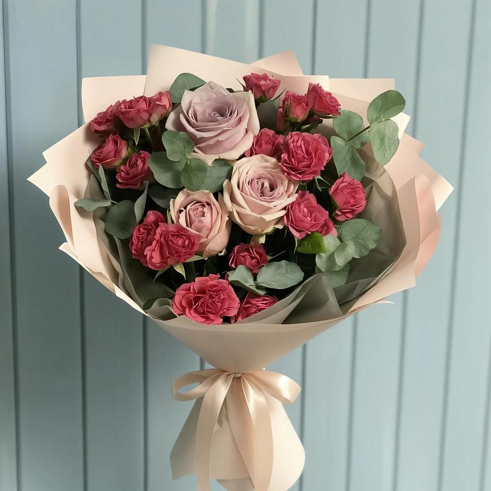 Букет цветов из: Гвоздики и Розы в Пролетарском Республики Адыгея