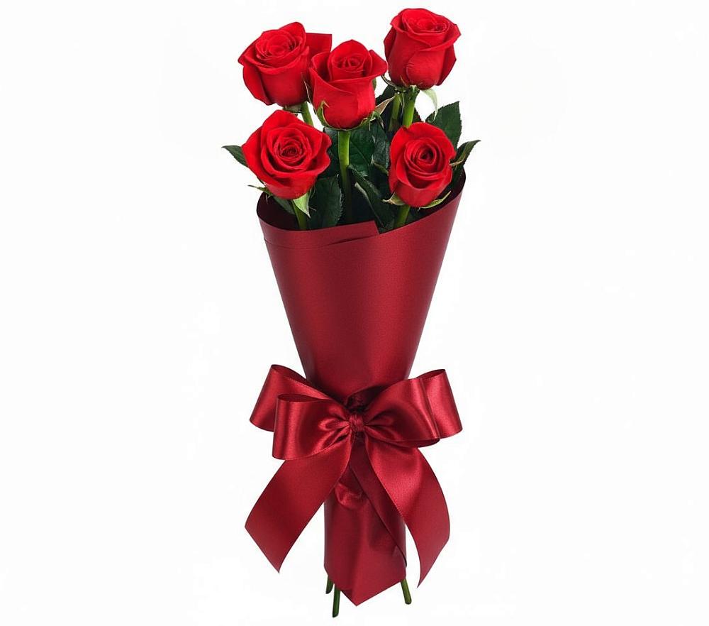 Букет 5 Красных роз Эдлесс Лав в Пролетарском Республики Адыгея