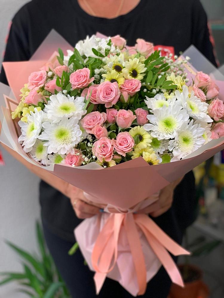 Букет цветов из: Розы и Хризантемы в Пролетарском Республики Адыгея