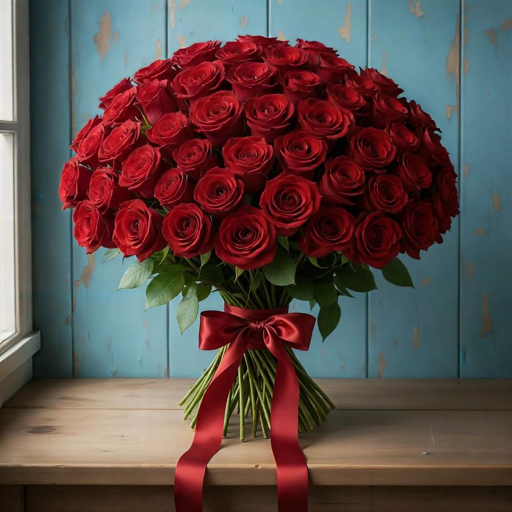 Букет Красные розы Блэк Меджик в Пролетарском Республики Адыгея