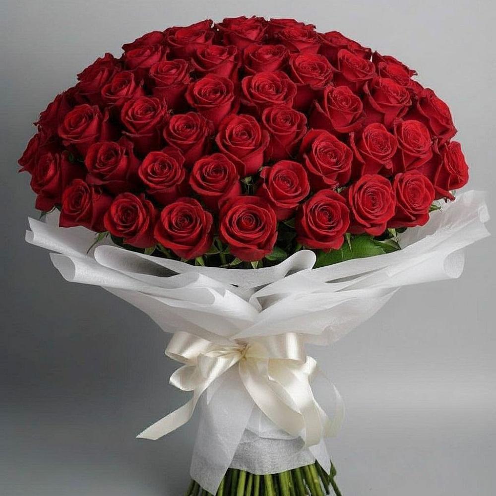 Букет 101 Красная роза Блэк Мэджик в Пролетарском Республики Адыгея