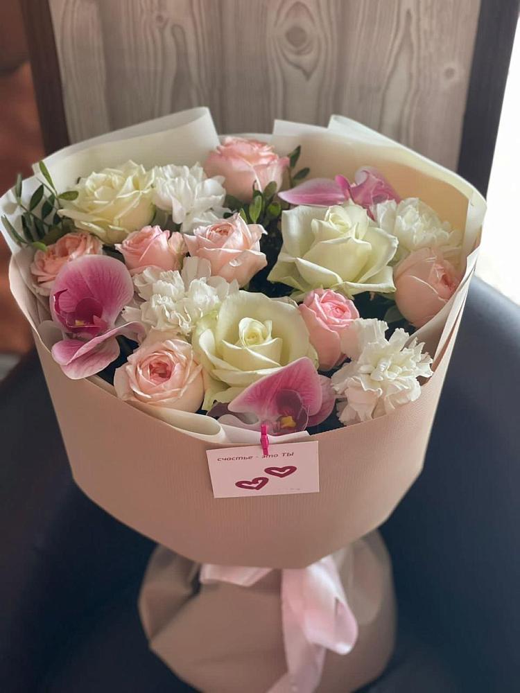 Букет цветов из: Орхидеи, Розы и Гвоздики в Пролетарском Республики Адыгея