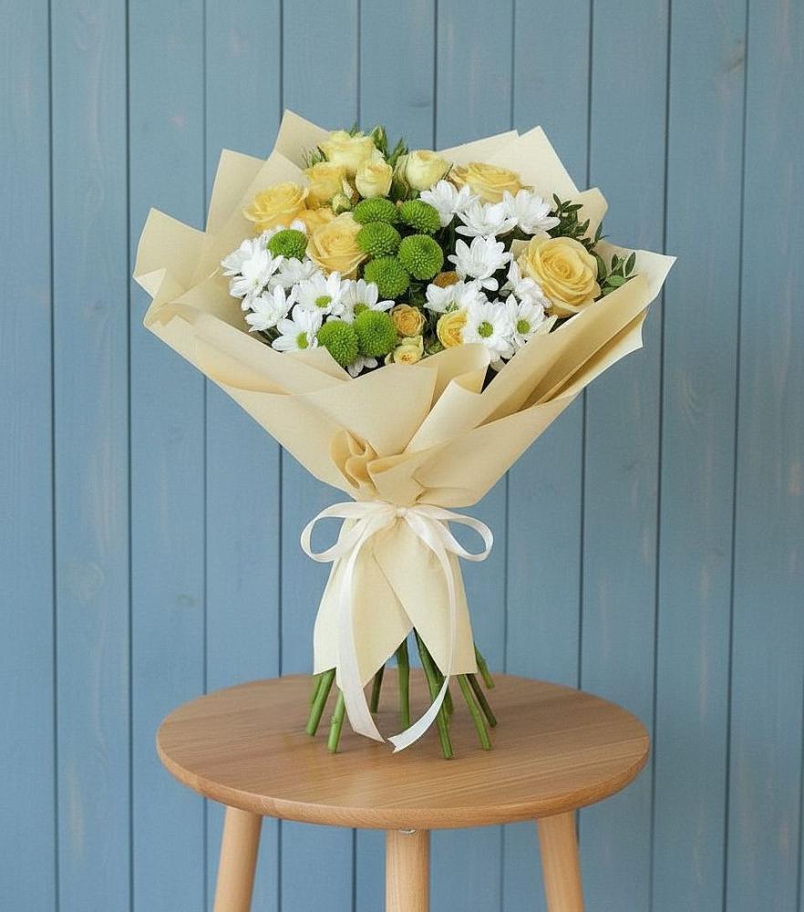 Букет цветов из: Хризантемы и Розы в Пролетарском Республики Адыгея