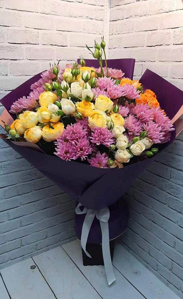 Букет цветов из: Хризантемы и Розы в Пролетарском Республики Адыгея