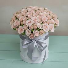 Цветочная композиция из Розы в шляпной коробке #REPLACE_PRED# Пролетарском Республики Адыгея