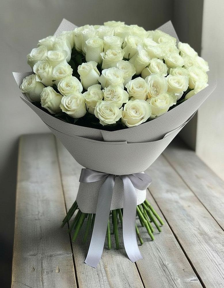 Букет 35 Белых роз в Пролетарском Республики Адыгея