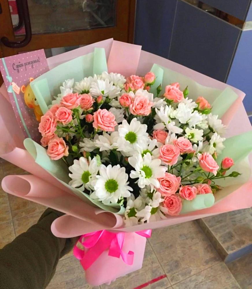 Букет цветов из: Розы и Хризантемы в Пролетарском Республики Адыгея