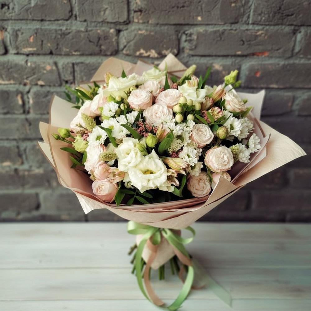 Букет цветов из: Альстромерии, Розы и Хризантемы в Пролетарском Республики Адыгея
