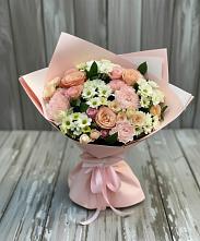 Букет цветов из:  Гвоздики, Розы и Хризантемы в Пролетарском Республики Адыгея