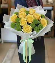 Букет цветов из:  Хризантемы и Розы в Пролетарском Республики Адыгея