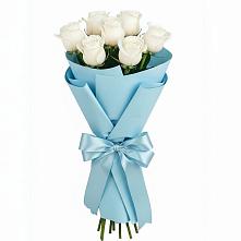 Букет 7 белых роз Проуд в Пролетарском Республики Адыгея