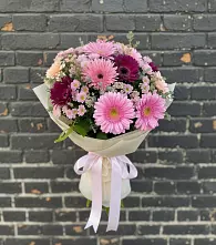 Букет цветов из:  Герберы и Хризантемы в Пролетарском Республики Адыгея