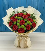 Букет цветов из:  Розы и Хризантемы в Пролетарском Республики Адыгея