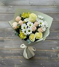 Букет цветов из:  Альстромерии, Розы и Хризантемы в Пролетарском Республики Адыгея