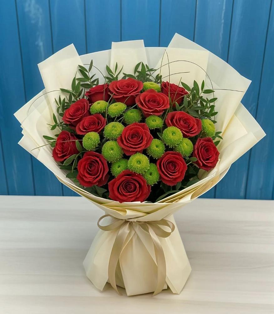 Букет цветов из: Розы и Хризантемы в Пролетарском Республики Адыгея