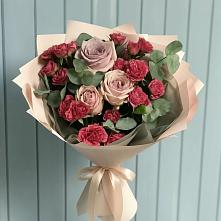 Букет цветов из:  Гвоздики и Розы в Пролетарском Республики Адыгея