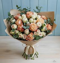 Букет цветов из:  Альстромерии и Розы в Пролетарском Республики Адыгея